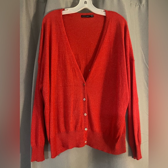 Amanda Green XL Red Cardigan Sweater - Picture 3 of 4